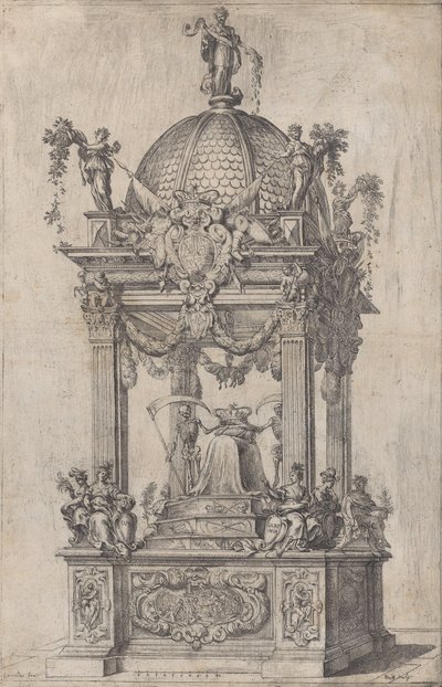 El catafalco de Felipe IV de España, ca. 1665 de Stefano Camogli