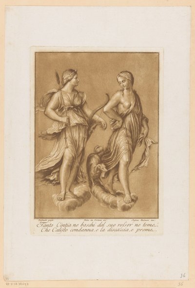 Diana en Calisto Plafondschilderingen van de Loggia di Galatea in de Villa Farnesina te Rome (título de la serie) de Stefano Mulinari