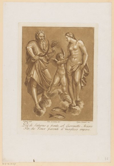 Saturnus, Venus en Amor Plafondschilderingen van de Loggia di Galatea in de Villa Farnesina te Rome (series title) de Stefano Mulinari