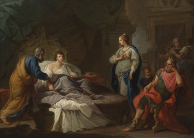 Antíoco anhelando a Estratónice, c.1740 (óleo sobre lienzo) de Stefano Pozzi