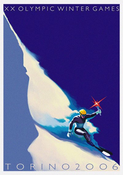 Póster oficial de los XX Juegos Olímpicos de Invierno 2006 en Turín de Stefano Riboli