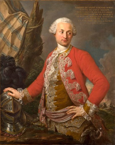 Retrato de Joseph de Saint Étienne Borne, Conde de Saint Sernin, Camarero Real Polaco y Electoral Sajón, Capitán de la Guardia y Ayudante General de la Infantería de Stefano Torelli