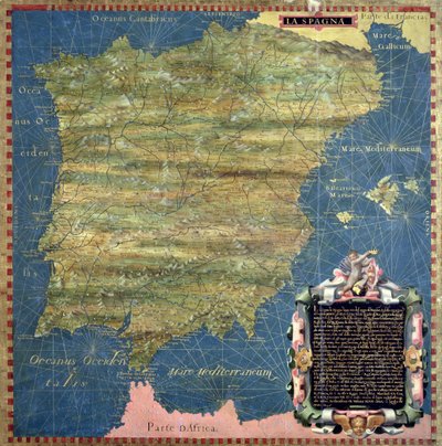 Mapa de España del siglo XVI, de la 