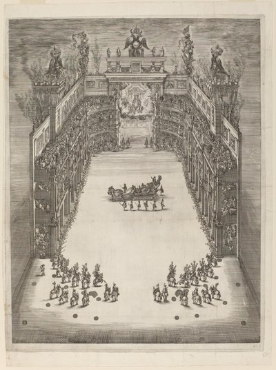 Vista aérea del teatro, 1652 de Stefano della Bella