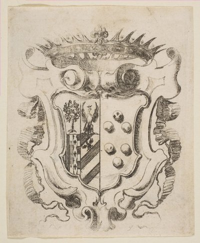 Armas de los Medici con Della Rovere, 1637 de Stefano della Bella
