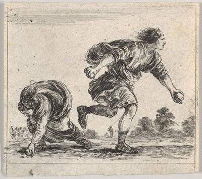Atalanta e Hipómenes, del Juego de la Mitología de Stefano della Bella