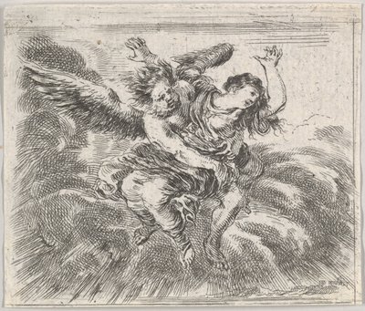 Bóreas y Orithyia, de Juego de Mitología Jeu de la Mythologie, 1644 de Stefano della Bella