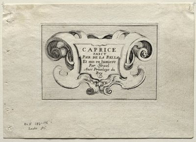 Caprichos: Página de título de Stefano della Bella