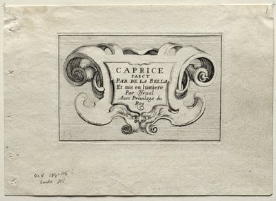 Caprichos: Página de título de Stefano della Bella