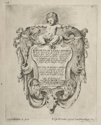 Colección de Varios Caprichos y Nuevos Diseños de Cartuchos y Ornamentos de Stefano della Bella