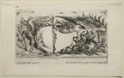 Colección de varios caprichos y nuevos diseños de cartuchos y ornamentos: No 14 de Stefano della Bella