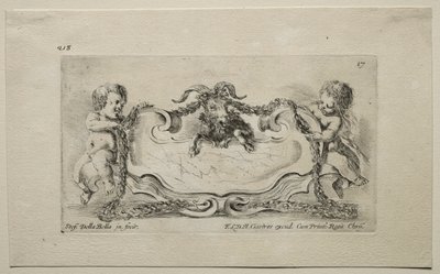 Colección de varios caprichos y nuevos diseños de cartuchos y ornamentos: No 17 de Stefano della Bella