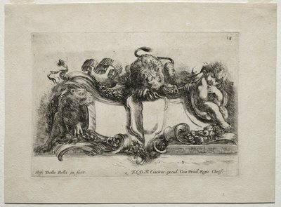 Colección de varios caprichos y nuevos diseños de cartuchos y ornamentos: No 18 de Stefano della Bella