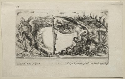Colección de varios caprichos y nuevos diseños de cartuchos y ornamentos: No 14 de Stefano della Bella
