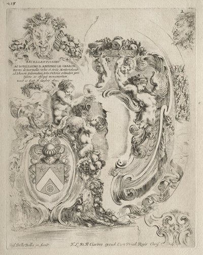 Colección de Varios Caprichos y Nuevos Diseños de Cartuchos y Adornos: No. 2 de Stefano della Bella