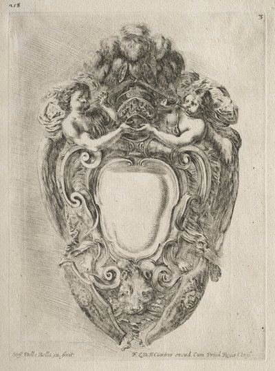Colección de Varios Caprichos y Nuevos Diseños de Cartuchos y Adornos: No. 3 de Stefano della Bella