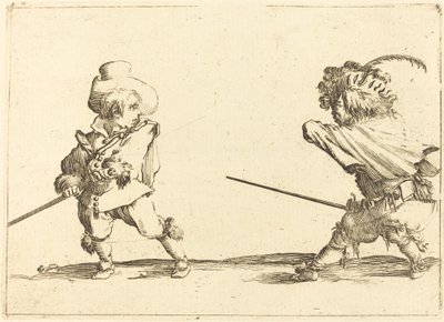 Duelo de dos enanos de Stefano della Bella