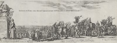 Entrada del embajador polaco en Roma, 1633 de Stefano della Bella