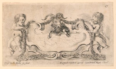 Escudo, n.º 17 de "Raccolta di varii cappriccii et nove inventioni di cartelle et ornamenti" de Stefano della Bella