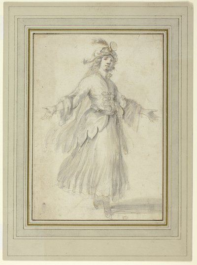 Bailarina en un traje exótico de Stefano della Bella