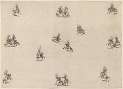 Caballeros luchadores, 1652 de Stefano della Bella