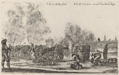 Disparando los cañones, c. 1641 de Stefano della Bella