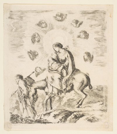Huida a Egipto, ca. 1641 de Stefano della Bella