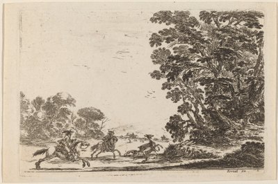 Bosque con caza de ciervos, 1642 de Stefano della Bella