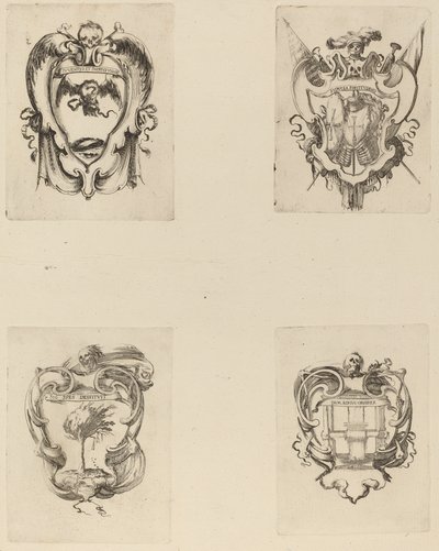 Cuatro emblemas para el funeral del Príncipe Francesco de Medici de Stefano della Bella