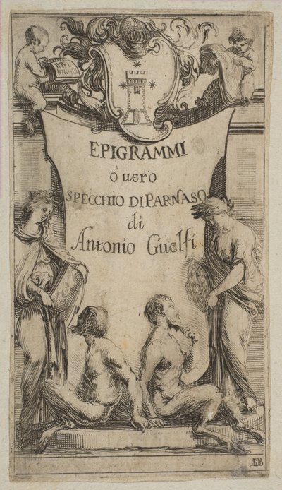 Frontispicio para Epigrammi de Guelfi, ca. 1636 de Stefano della Bella