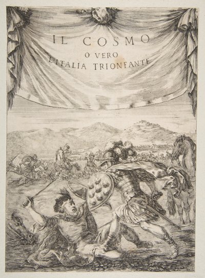 Frontispicio para Il Cosmo, 1650 de Stefano della Bella