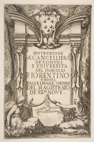 Portada de la Instruzione a Cancellieri de Stefano della Bella