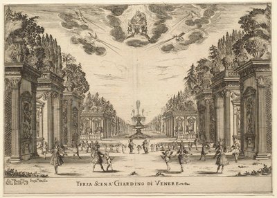 Jardín de Venus, 3.ª escena: El matrimonio de los dioses de Stefano della Bella
