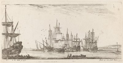 Grupo de barcos, 1644 de Stefano della Bella