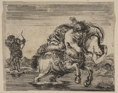 Hércules y Deianira, del Juego de la Mitología de Stefano della Bella