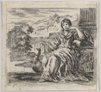 Juno, de Juego de la Mitología Jeu de la Mythologie, 1644 de Stefano della Bella