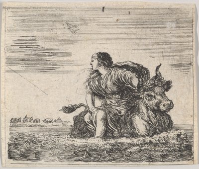 Júpiter y Europa, del Juego de la Mitología, 1644 de Stefano della Bella