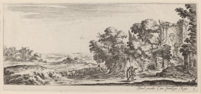 Paisaje con ruinas, en o antes de 1647 de Stefano della Bella