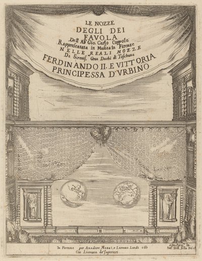 Le Nozze degli Dei: Portada, 1637 de Stefano della Bella
