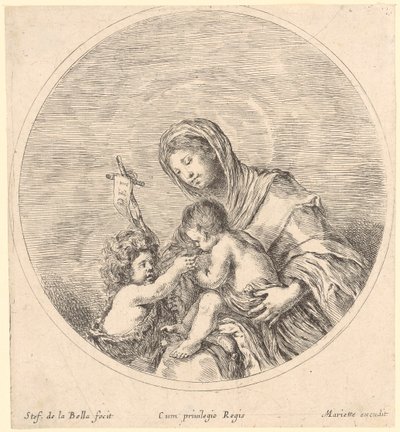 María con el Niño y Juan el Bautista de Stefano della Bella