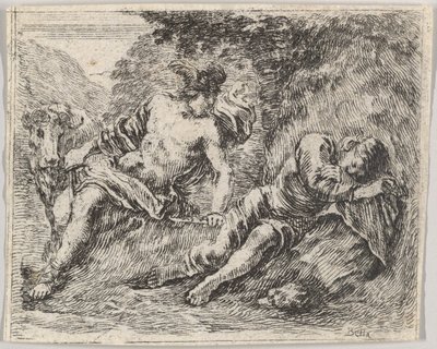Mercurio y Argos, del Juego de la Mitología Jeu de la Mythologie, 1644 de Stefano della Bella