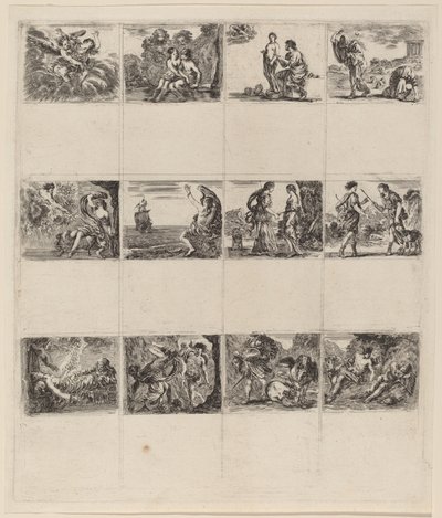 Cartas de juego mitológicas, 1644 de Stefano della Bella