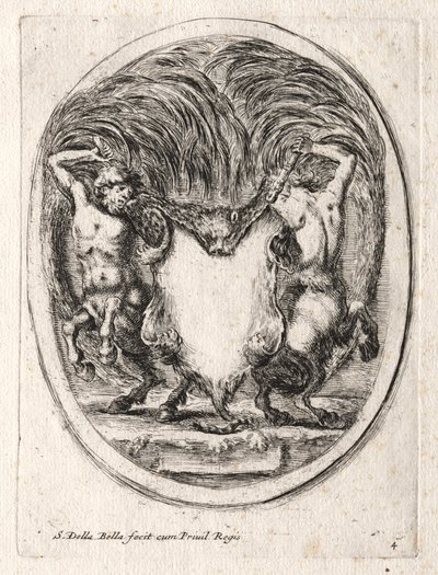 Nuevo modelo para un cartucho, 1647 de Stefano della Bella