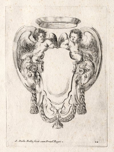 Nuevo modelo para un cartucho, 1647 de Stefano della Bella