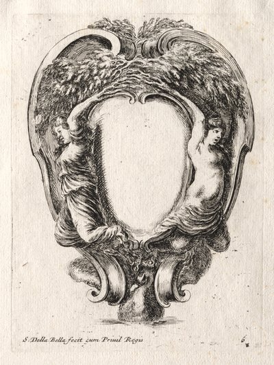 Nuevo modelo para un cartucho, 1647 de Stefano della Bella