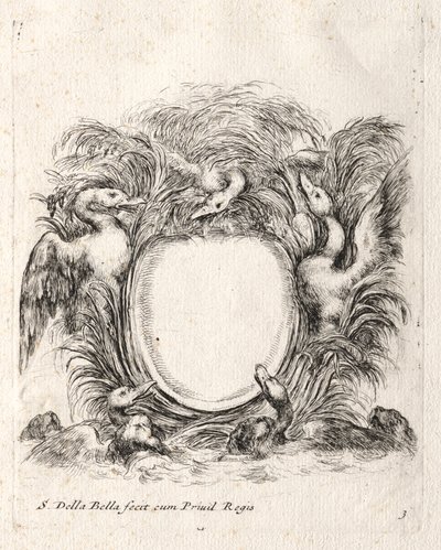 Nuevo modelo para un cartucho, 1647 de Stefano della Bella