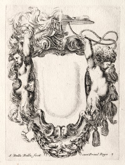 Nuevo modelo para un cartucho, 1647 de Stefano della Bella