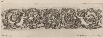Friso ornamental con Cupido y Psique, probablemente 1648 de Stefano della Bella