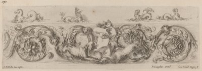 Friso ornamental con criaturas marinas, probablemente 1648 de Stefano della Bella