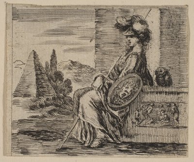 Palas, del Juego de la Mitología de Stefano della Bella